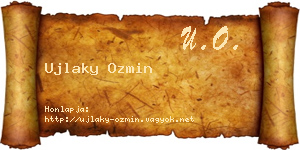 Ujlaky Ozmin névjegykártya